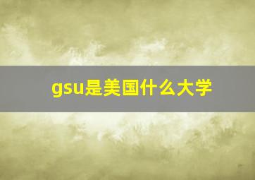 gsu是美国什么大学