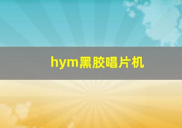 hym黑胶唱片机