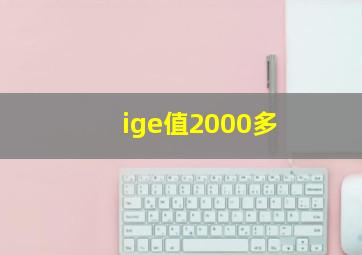 ige值2000多