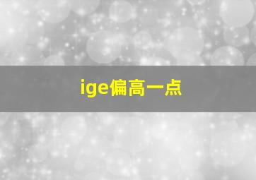 ige偏高一点