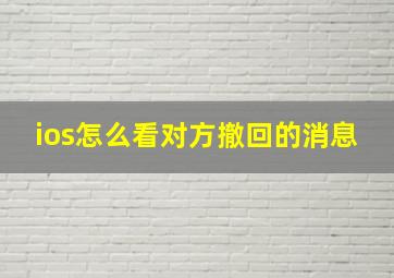 ios怎么看对方撤回的消息