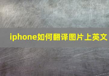 iphone如何翻译图片上英文