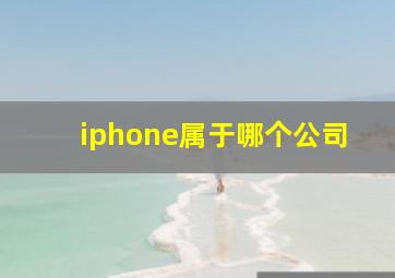 iphone属于哪个公司