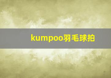 kumpoo羽毛球拍