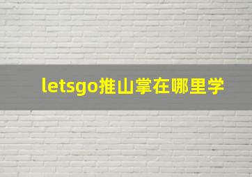 letsgo推山掌在哪里学