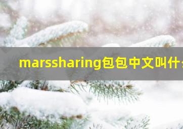 marssharing包包中文叫什么