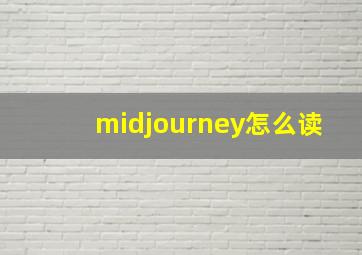 midjourney怎么读