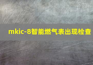 mkic-8智能燃气表出现检查