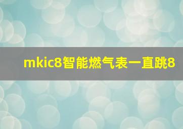 mkic8智能燃气表一直跳8