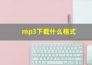 mp3下载什么格式