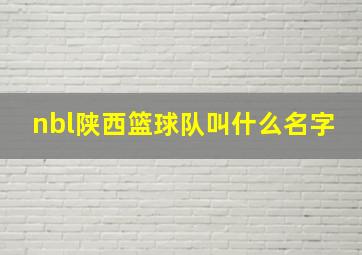 nbl陕西篮球队叫什么名字