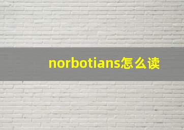 norbotians怎么读