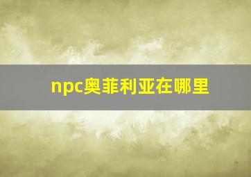 npc奥菲利亚在哪里