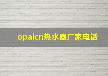 opaicn热水器厂家电话