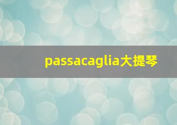 passacaglia大提琴