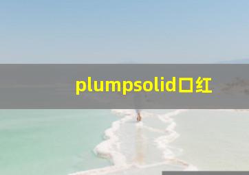 plumpsolid口红