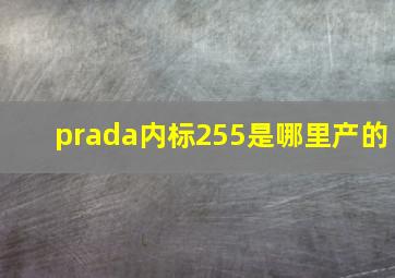 prada内标255是哪里产的