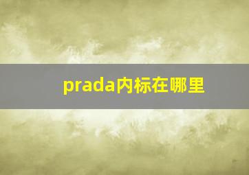 prada内标在哪里