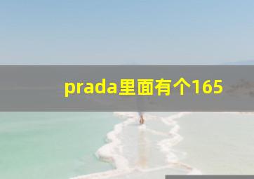 prada里面有个165