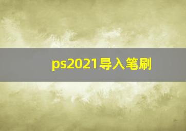 ps2021导入笔刷