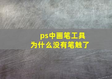 ps中画笔工具为什么没有笔触了