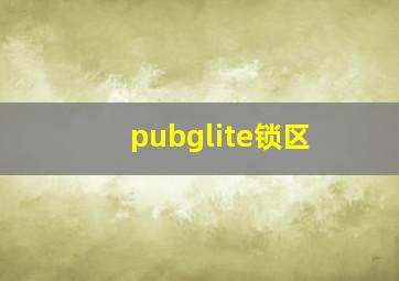 pubglite锁区