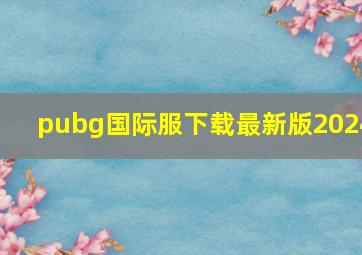 pubg国际服下载最新版2024