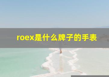 roex是什么牌子的手表