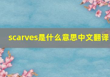 scarves是什么意思中文翻译