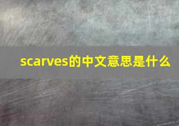 scarves的中文意思是什么