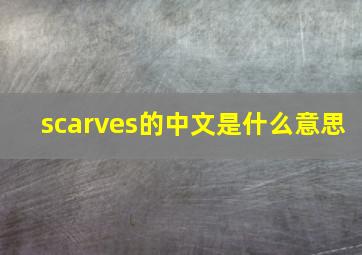 scarves的中文是什么意思