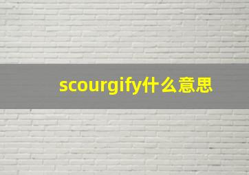 scourgify什么意思