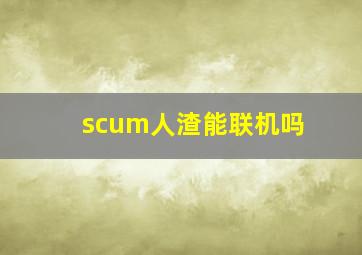 scum人渣能联机吗