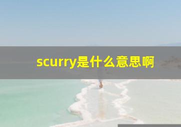 scurry是什么意思啊