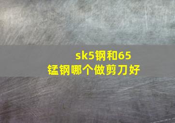 sk5钢和65锰钢哪个做剪刀好