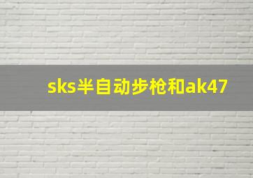 sks半自动步枪和ak47