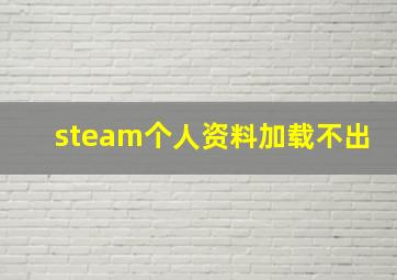 steam个人资料加载不出