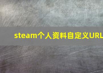 steam个人资料自定义URL