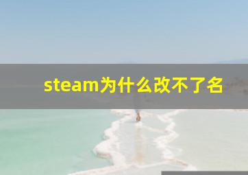 steam为什么改不了名