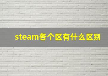 steam各个区有什么区别