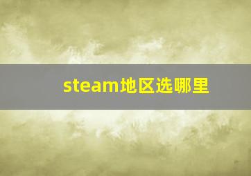 steam地区选哪里