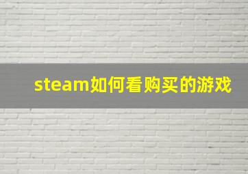 steam如何看购买的游戏