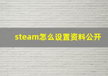 steam怎么设置资料公开