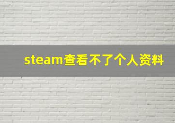 steam查看不了个人资料