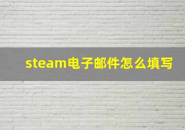 steam电子邮件怎么填写