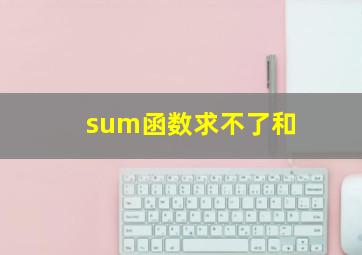 sum函数求不了和