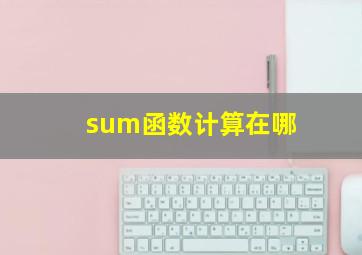 sum函数计算在哪