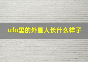 ufo里的外星人长什么样子