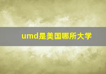 umd是美国哪所大学