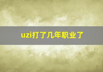 uzi打了几年职业了